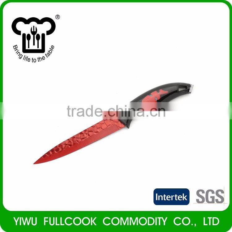 Newest selling unique design scale surface colored kitchen knife set