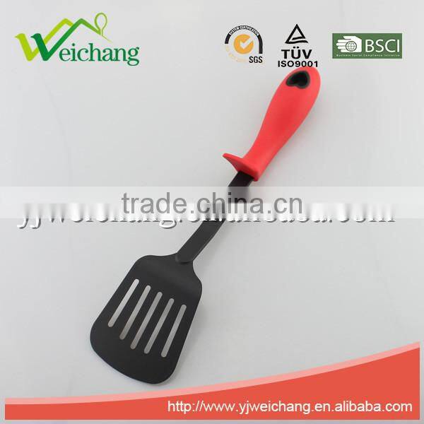 WCJ321B Premium Nylon utensils SLOTTED TURNER Cooking Utensil Gadgets Set with Storage Stand (Multi-color)