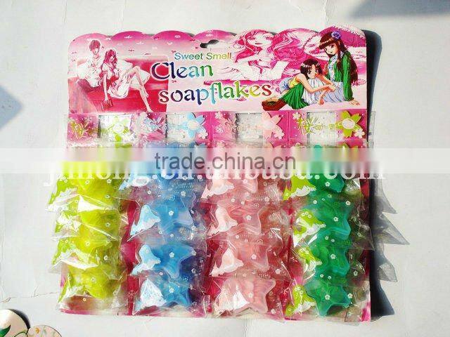 star shape scented soap petals