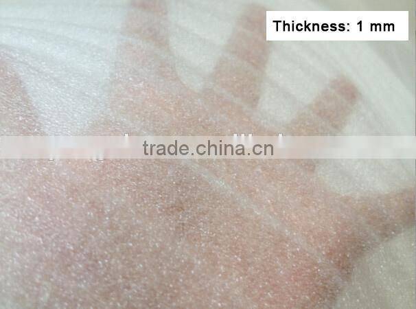 China Export Wholesale EPE foam cloth cushion film /color white /tasteless