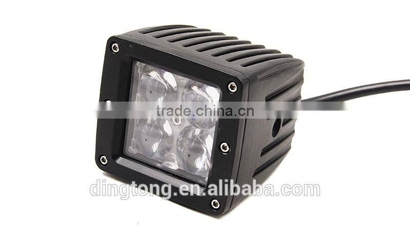 Cube 4-LED Driving Lamp 12v 24v flood spot beam jeep wrangler headlights