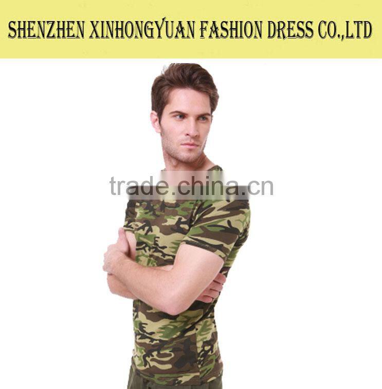 newest design short sleeve custom camo t shirt