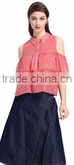 Domin fashion latest printing off shoulder top