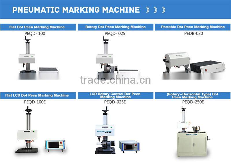 LCD Control Rotary Pnematic Dot Peen Marking Machine for Metal Engraving