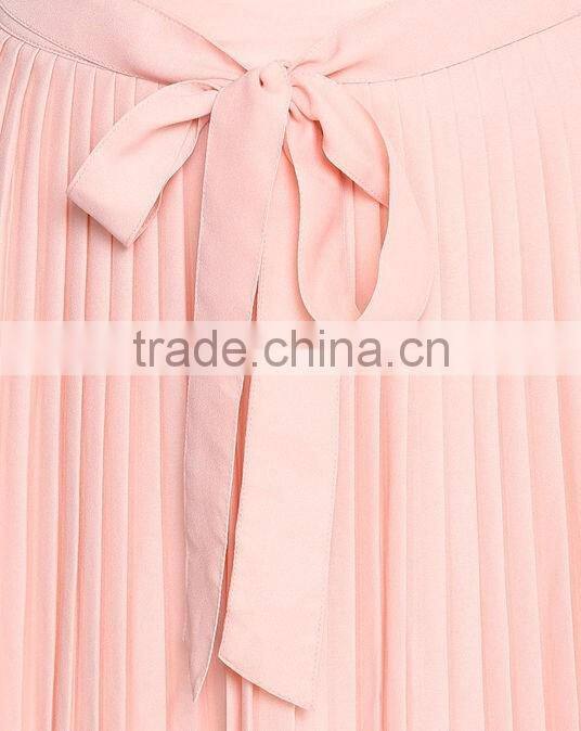 Chiffon pleated belt at front latest model full skirt ladies