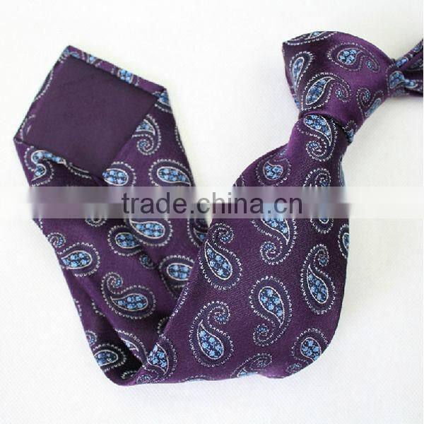 HD-T122 OEM New design men's 100% natural silk woven male cashew neck tie