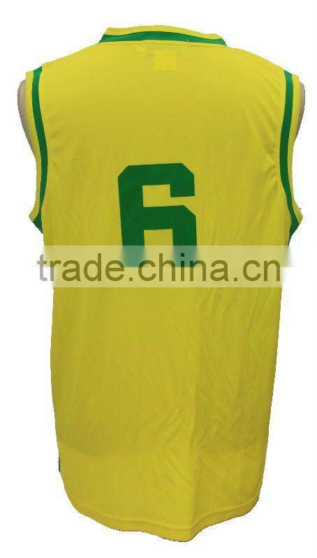 Team basketball jersey with number on back