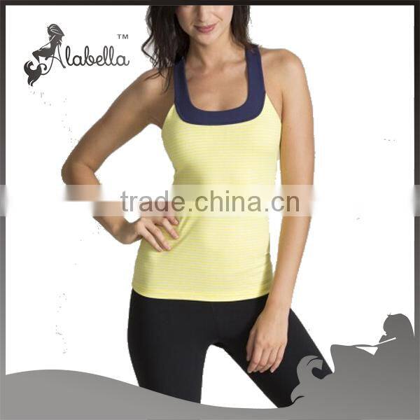 women sexy gym sport wear high neck tank top yoga gym wear