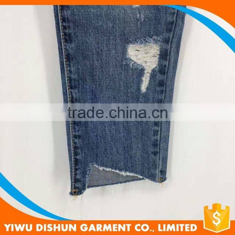Women cotton brand ripped pants jeans