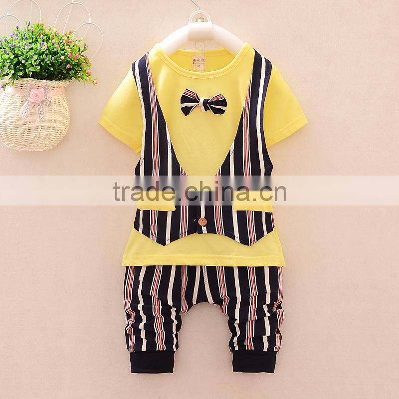 2015 soft 100%cotton lovely boys fancy suit with latest design