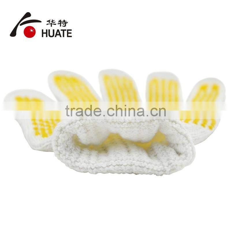 CE standard working gloves,safety pvc dotted cotton gloves