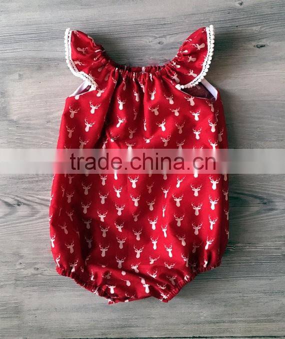 Wholesale Cap Sleeve Baby Floral Girls Bubble Romper