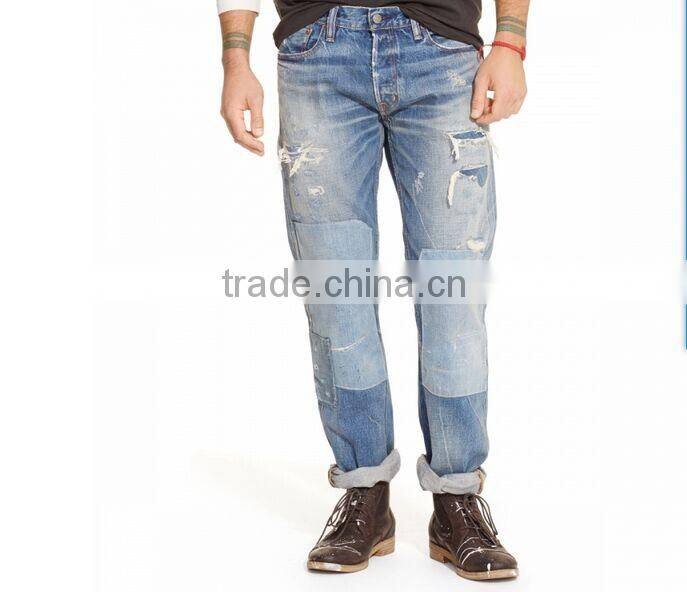 Biker Jeans Fashion Denim trousers(LOTK086)