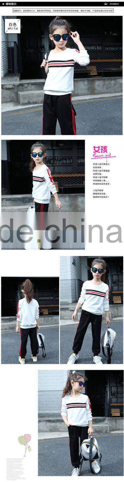 AS-595G new arrival sports clothes wholesale factory children's clothes sets girls' 2pcs fancy clothing