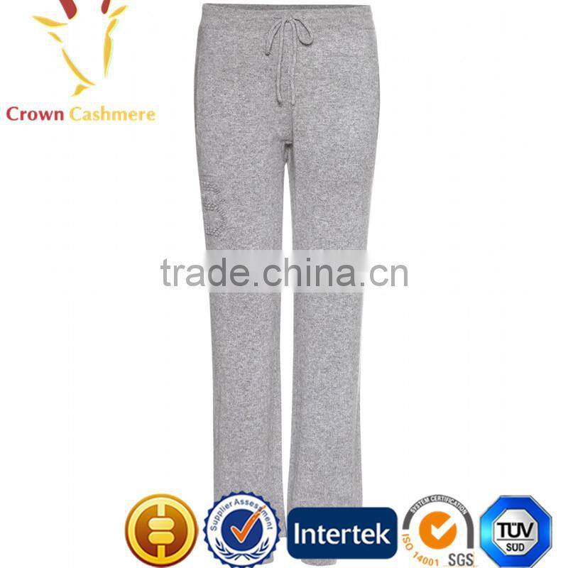 Fashion Woman's Knitted Cashmere Pants Casual Pants Trousers
