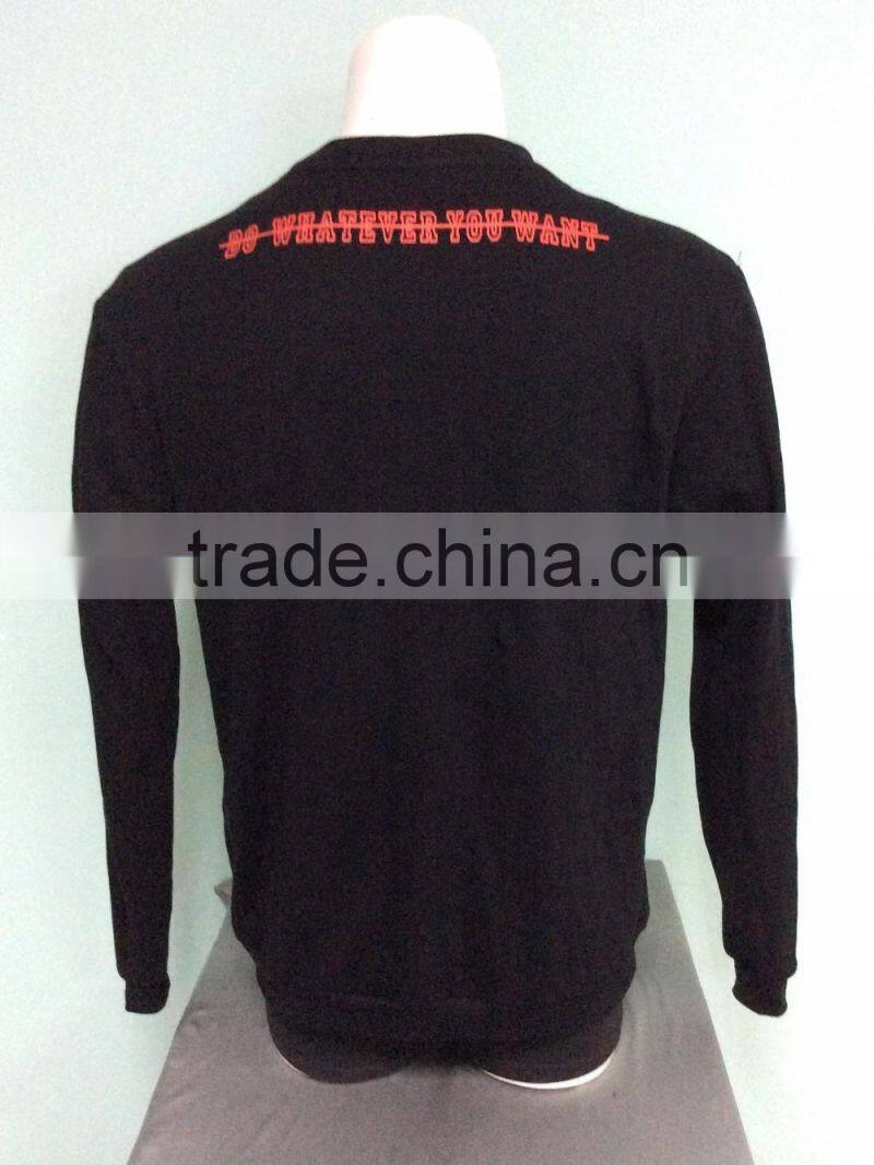 custom cheap graph printed high quality fitted crewneck men pullover hoodies sweatshirt