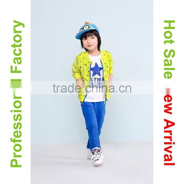 2015 custom wholesale children clothes set made in korea
