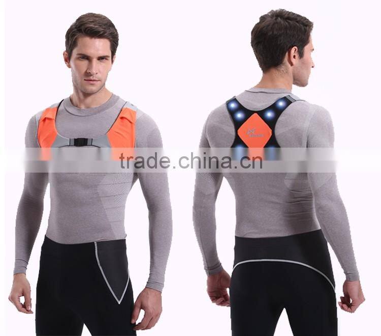 Outdoor flashing led running vest/led jogging suit/led sport vest