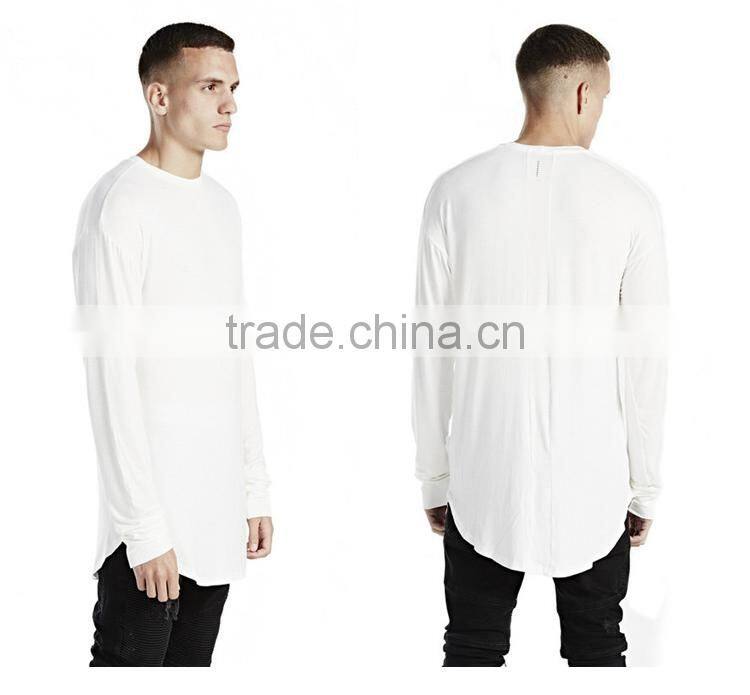 mens cotton viscose/rayon soft plain oversized curved hem long line dress t shirts
