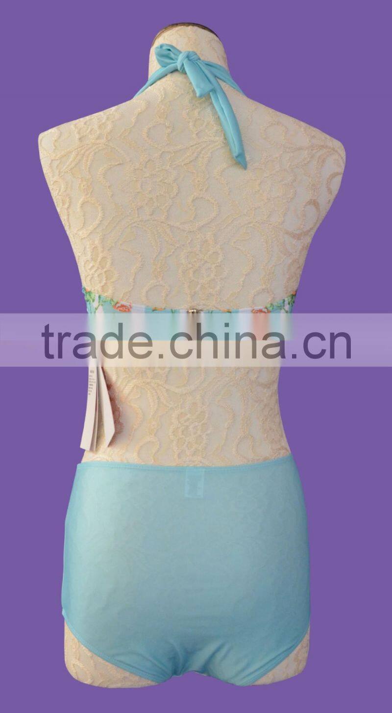 Fashion sexy bikini swimsuit female waist Floral Bikini explosion models