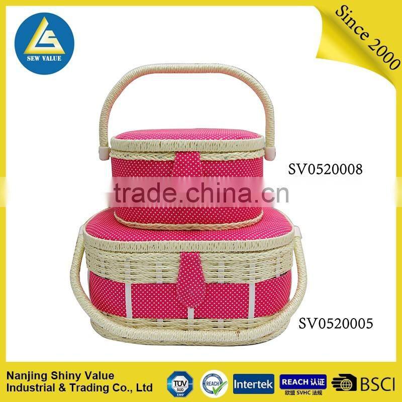 hand embroidery hanging basket for sewing needlework at home basket gift