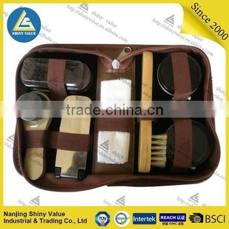 best selling factory price shoe shining kit with metal lint brush