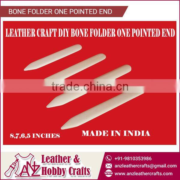 Leather Craft Bone Folder with One Pointed End for Creasing on Leather