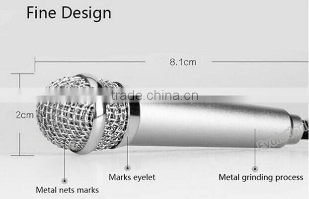 Factory Oem good quality mobile phone microphone , wired mobile phone microphone for Mobile Phone Sing Song