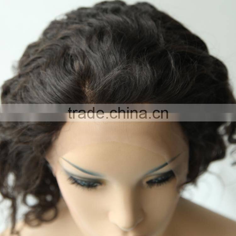 Black Rose Elastic Band Brazilian Hair Glueless Full Lace Wig, African Braided Human Hair Full Lace Wig
