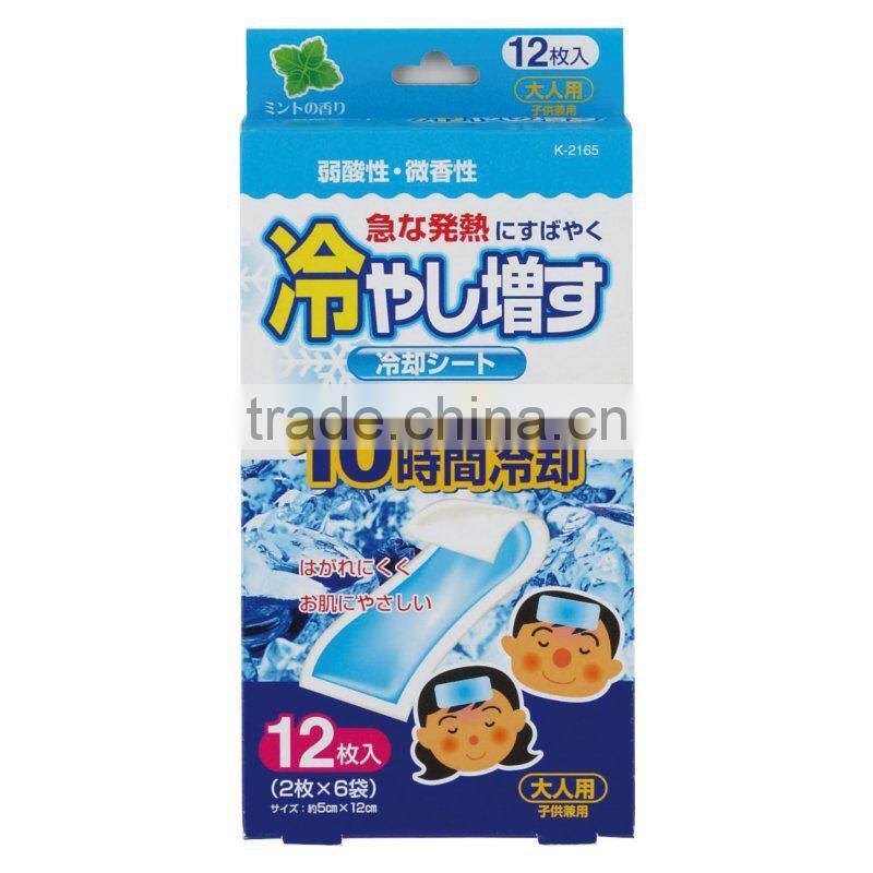 Japan Reliable hydro-gel eye patch cooling gel sheet Easy to use