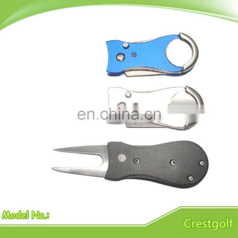 Aluminum oxide color Metal Golf Retractable Divot Tool