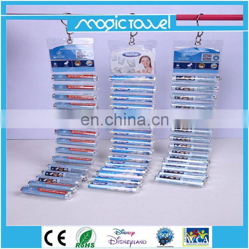 Candy compressed coin tissue for bar and restaurant use