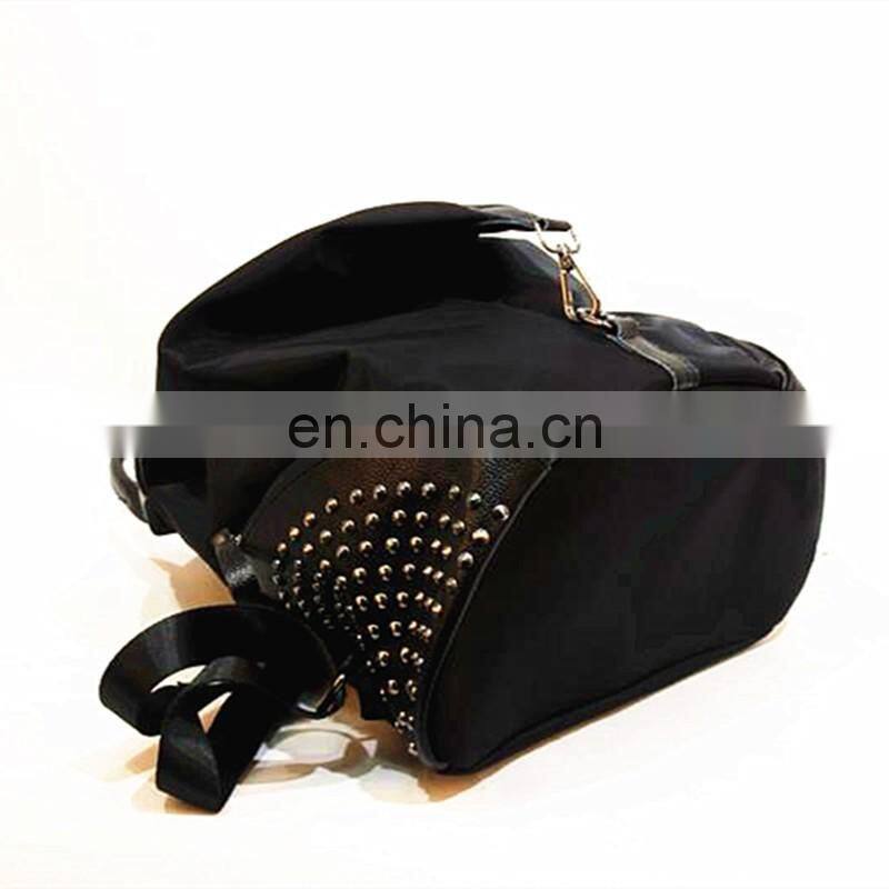 Fashion Casual Women Black Orange Backpack laptop bags