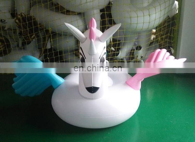 6P Giant Swimming Inflatable Pegasus Pink and Blue Wings Pool Float With EN71 Certification