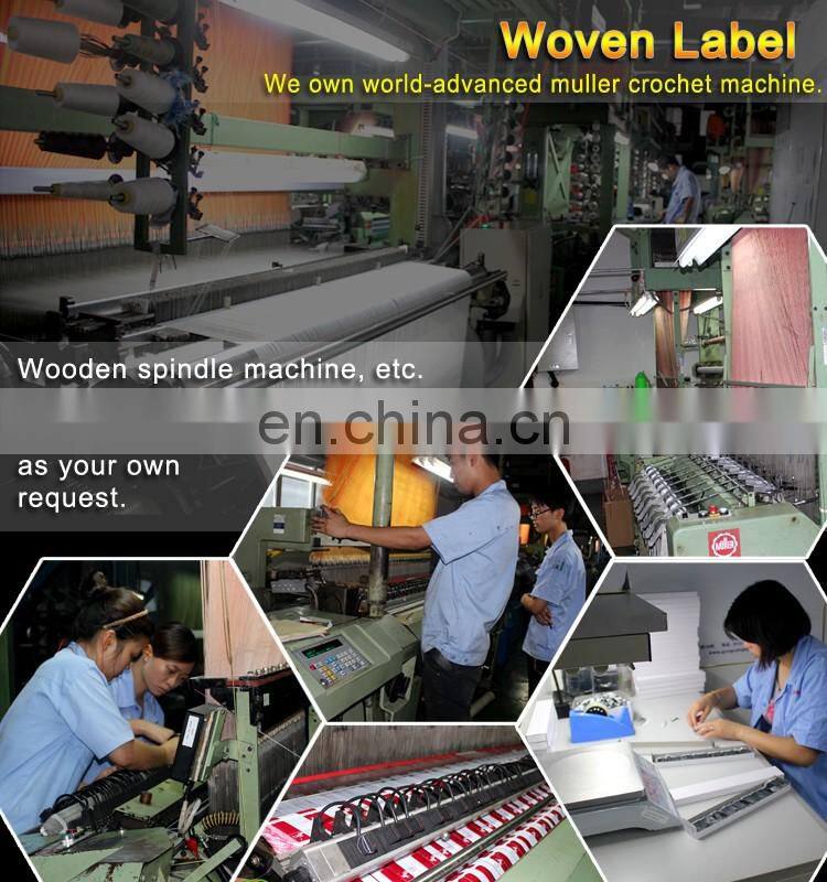 Customized factory direct high density Woven label for clothing