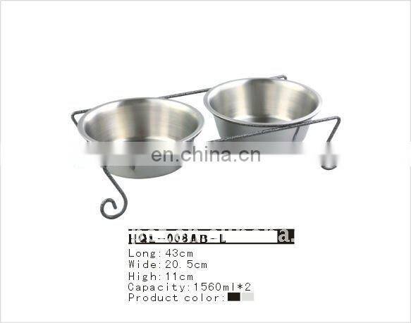 Stainless steel dog bowl