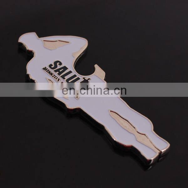 custom character shape metal bottle opener