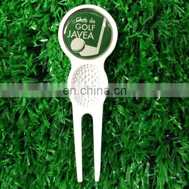 Stock Golf divot tools with custom enamel ball markers wholesale