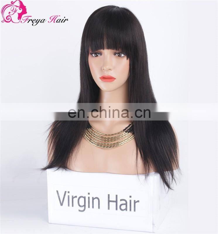 2017 hot sale Freya hair brazilian remy hair high density straight 10-26 inch 360 lace wig