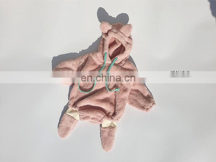 Ins fashion baby kids clothes winter soft velvet Cute pattern long sleeve coat 2020