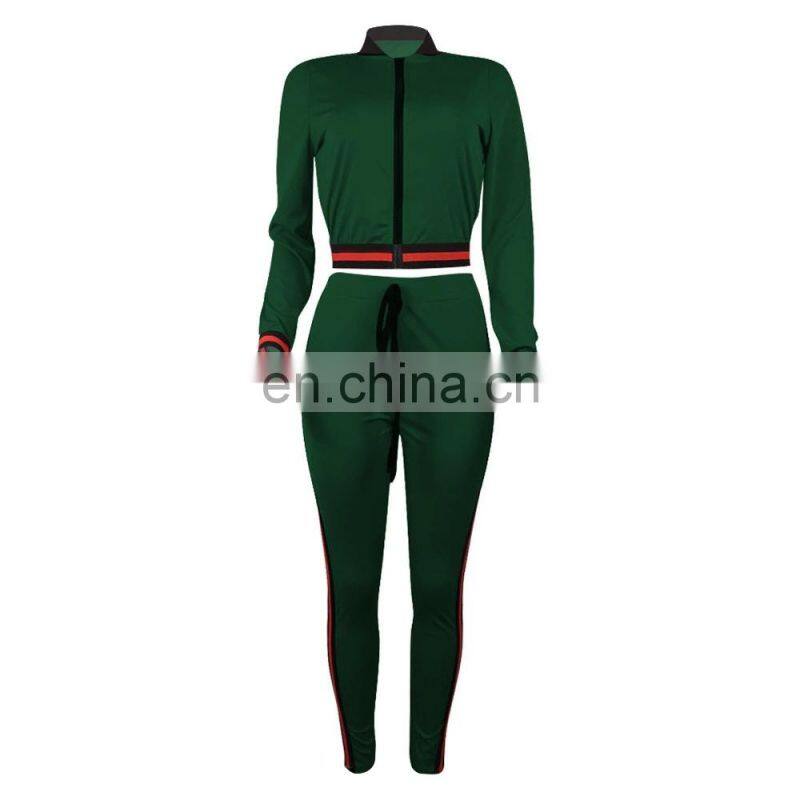 Women Sexy Letter Printing Crop Top Workout Legging Casual Tracksuit Set