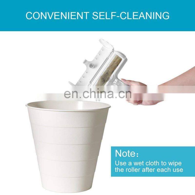 One Hand Operate Plastic Dog Cat Hair Removal Lint Brush Pet Fur Remover Roller