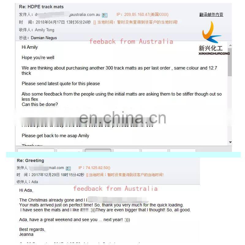 ground protection mat 28mm thick HDPE ground protection RV Track mats export to Russian