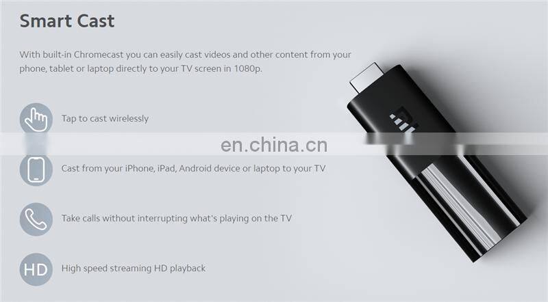 Xiaomi Smart Mi TV Stick EU US Version Google Assistant Netflix Android TV sticks 1080P HD Portable Fire TV Stick