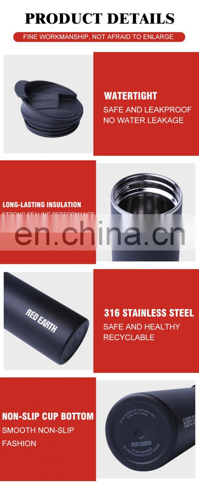 GINT 480ml Eco-friendly BPA Free Cold SUS316 Customer Designs Water Bottle