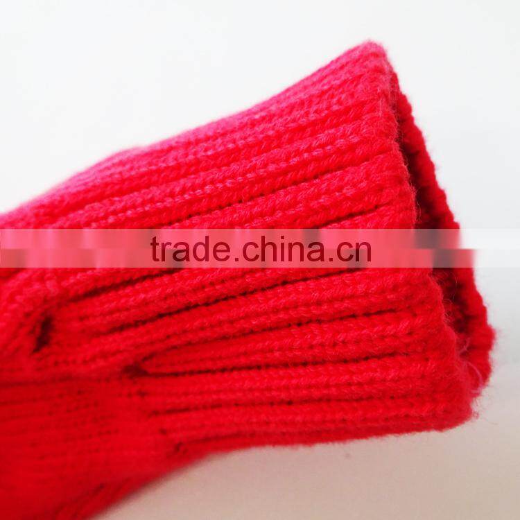 PD15119 Cotton Polo Knitted Jumper Red Girls Lapel Jumpers