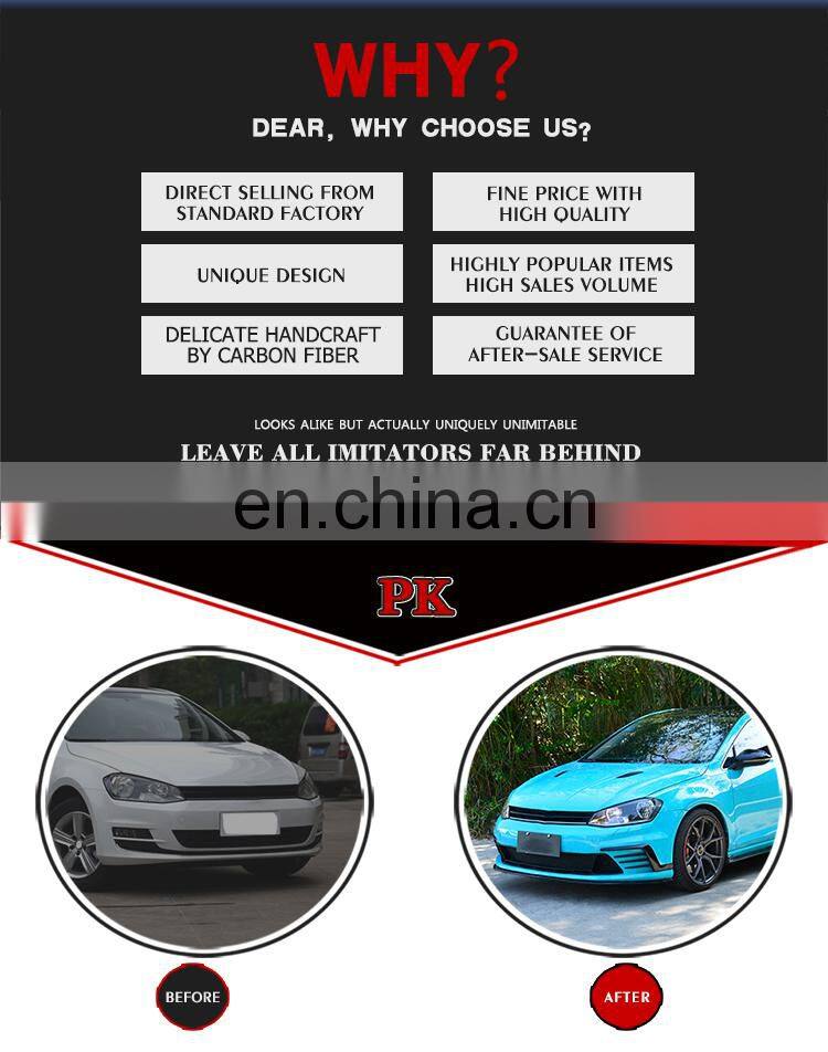 Trade Assurance PU Clubsport Front Bumper for VW Golf 7 VII MK7 GTI R 14-16