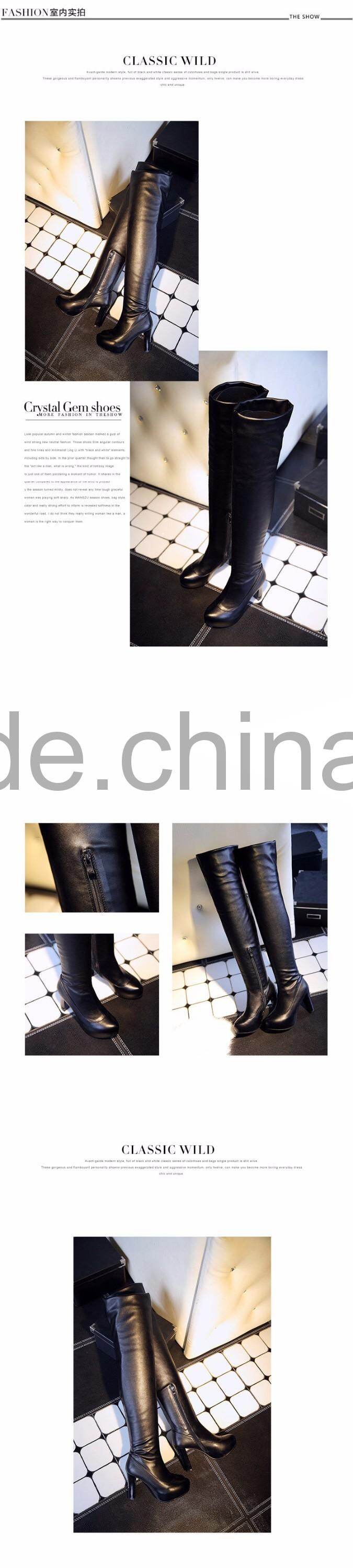 geniune cow leather women long tight over the knee boots 2016