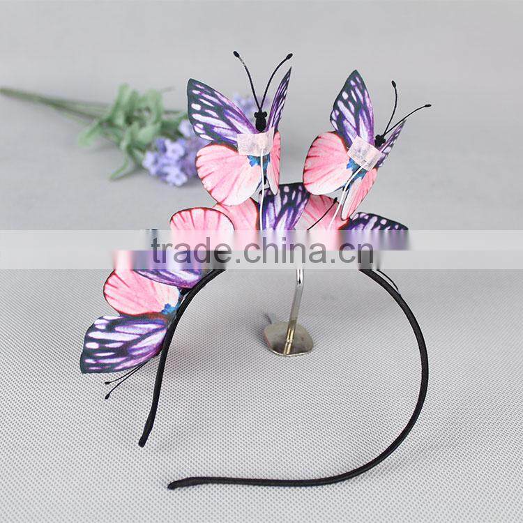 High - Quality Girls Fascinator Cloth Simulation Butterfly Headband Hairband