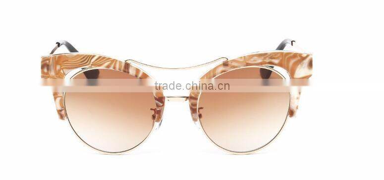 wood private label OEM custom cat eye style fashion ladies sunglasses